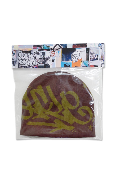 nyke × Cycle TAG BEANIE -BROWN×KHAKI-